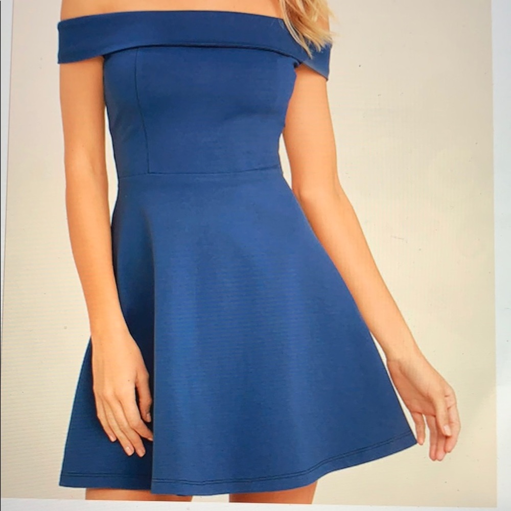 Lulu’s off the shoulder skater dress